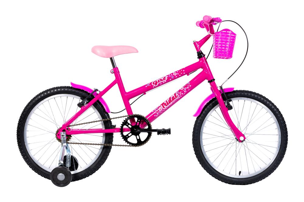 Bicicleta Aro 20 Infantil Mtb Girl Com Roda Lateral - Pink