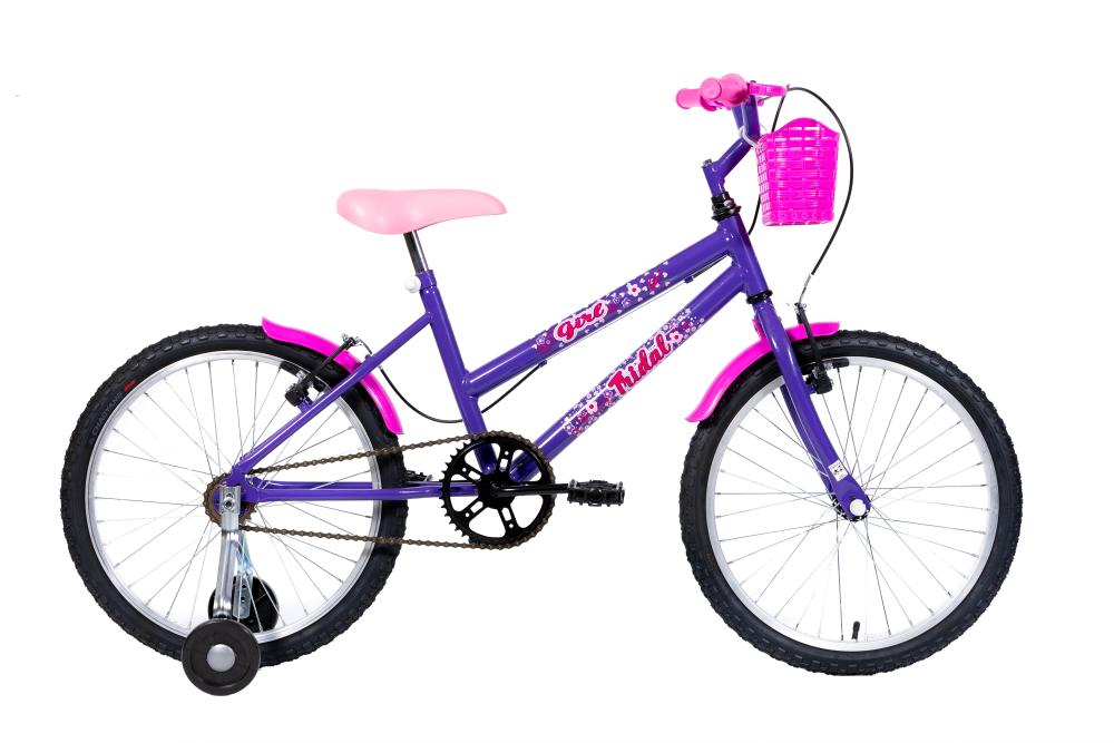Bicicleta Aro 20 Infantil Mtb Girl Com Roda Lateral - Lilas