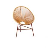 Cadeira Acapulco Fibra 72x96x71cm Palha Cobre