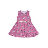 Sig@aninha - Vestido Infantil Feminino c/ Cinto Rosa - SA-1416-RS