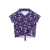 Sig@aninha - Camisete Infantil Feminino de Amarrar Azul Marinho - SA-1407-MA