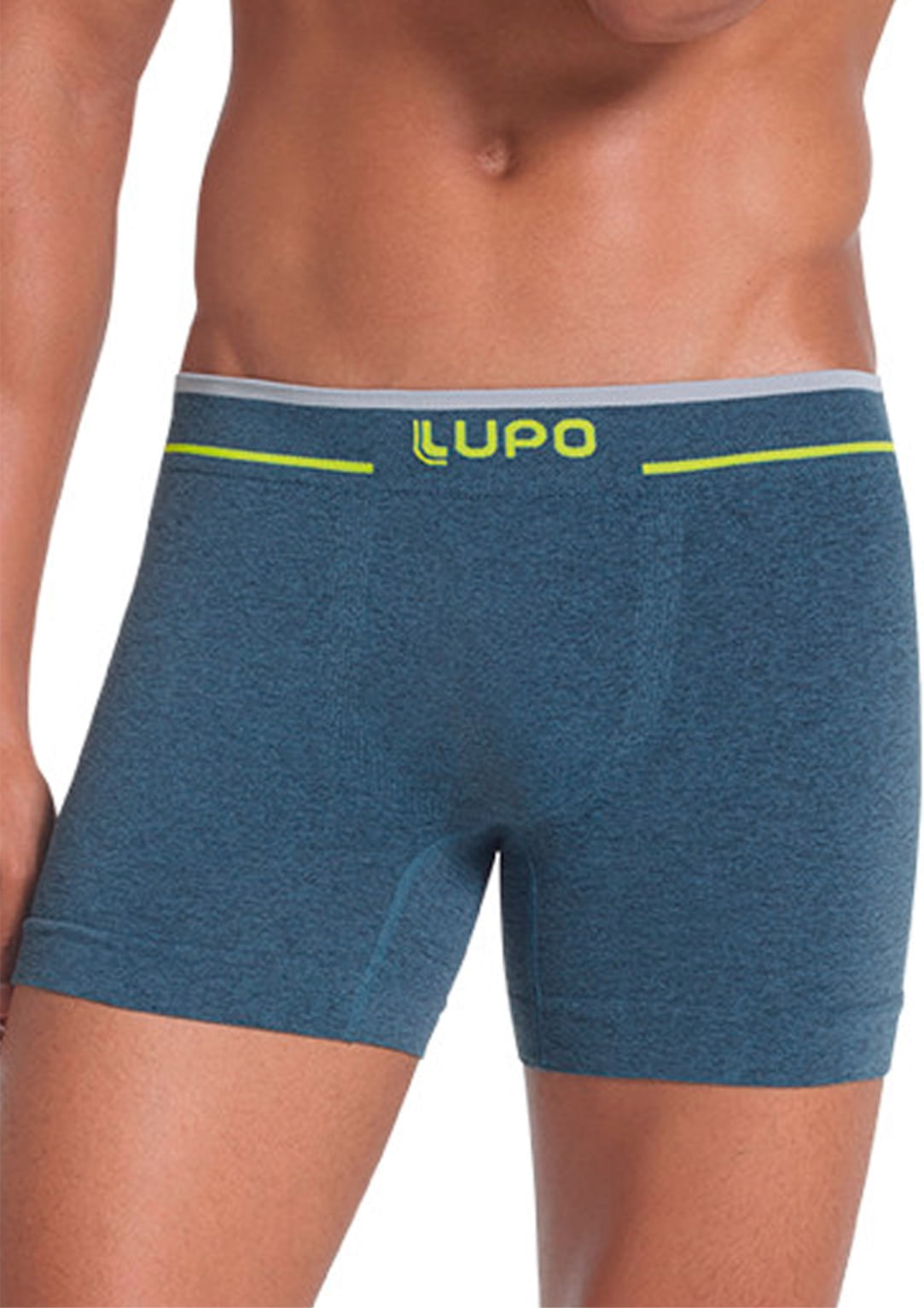 Cueca Boxer Sem Costura Lupo - Azul - 17800 | Pau A Pique Cueca Boxer 17800 - Azul - Xg