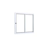 Janela de Aço de Correr 100x100cm 2 Folhas com Vidro Riobras Branco