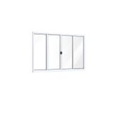 Janela de Correr Alumínio 4 Folhas Riobras  100cm x 120cm Branco