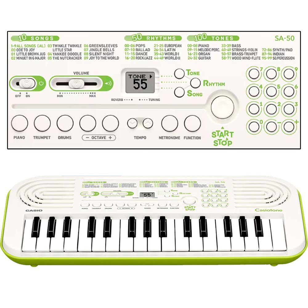 Teclado Infantil Casio Sa-50 H2 Branco 32 Teclas Portátil Iniciante -  Carrefour