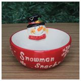 Tigela Cerâmica Natal Bowl Natalino Boneco De Neve 200ml