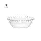Jogo De 3 Bowls Wolff Pearl De Cristal 14cm X 4,5cm