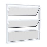 Janela Basculante sem Grade Riobras Alumínio  60cmx60cm Branco