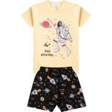 Pijama Verão Infantil Masculino Kappes Amarelo 10