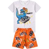 Pijama Verão Infantil Masculino Kappes Branco 10