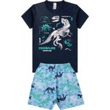 Pijama Verão Infantil Masculino Kappes Azul 12