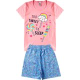 Pijama Verão Infantil Feminino Kappes Rosa 10