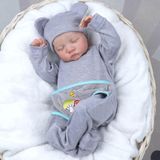 Bebe Reborn Real Corpo Vinyl - 49 Cm Alta Qualidade Color Gray Clothes
