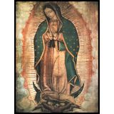 Quadro Decorativo Religioso Nossa Senhora de Guadalupe 20x30cm com Moldura e Vidro