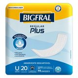 Absorvente Geriátrico Bigfral Regular Plus Tamanho Único 20 Unidades
