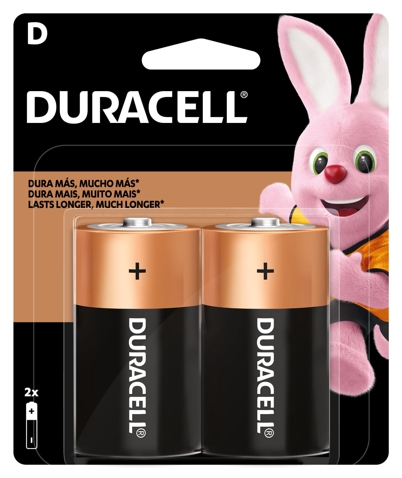 Pilha Alcalina Duracell D Grande 2 Unidades