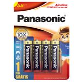 Pilha Panasonic Alcalina Aa 4 Unidades