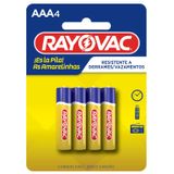 Pilha Rayovac Amarelinhas Aaa 4 Unidades