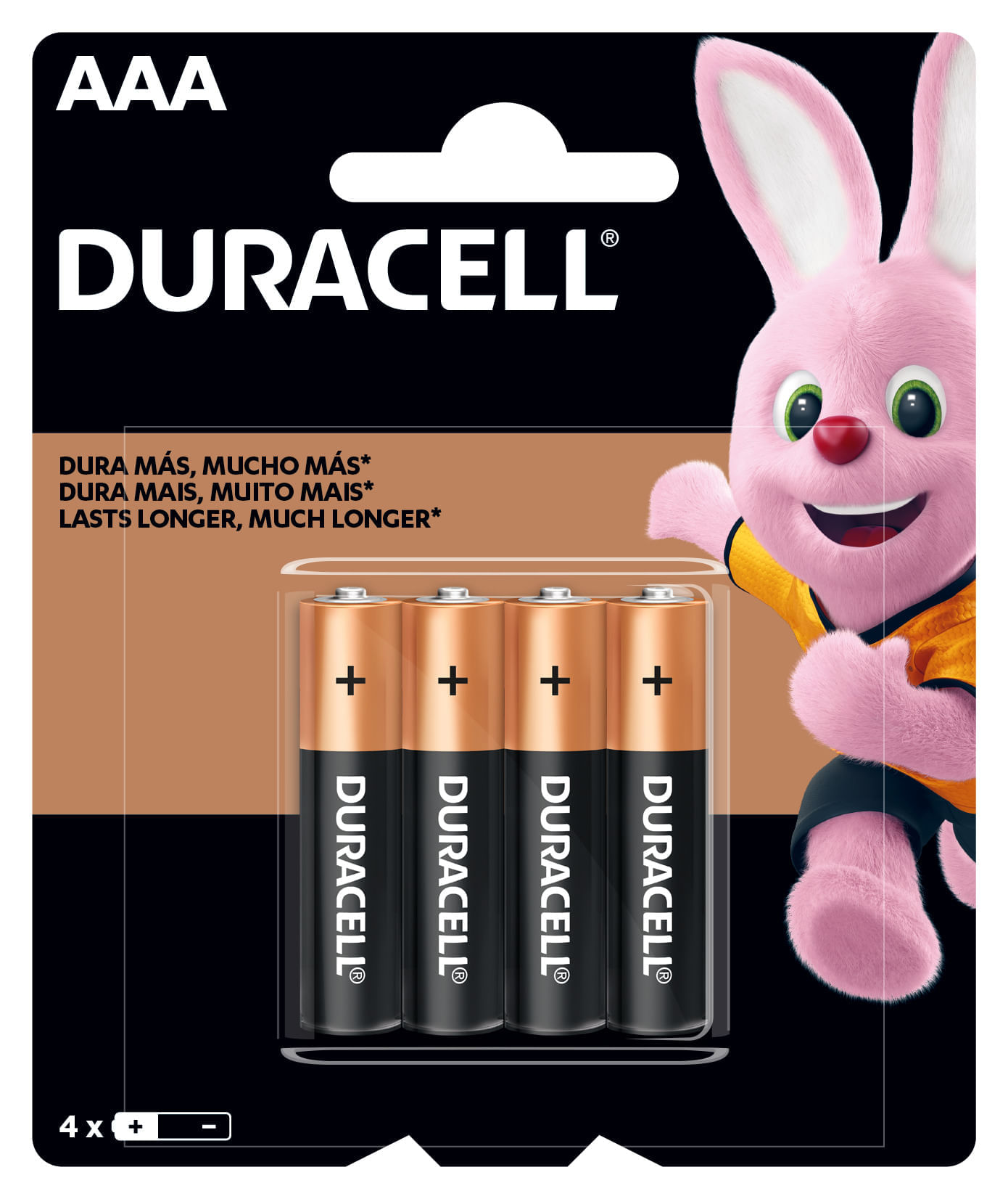 Pilha Alcalina Duracell Aaa Palito 4 Unidades