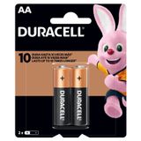 Pilha Alcalina Duracell Aa 2 Unidades