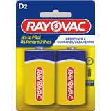 Pilha Rayovac Amarelinhas D 2 Unidades
