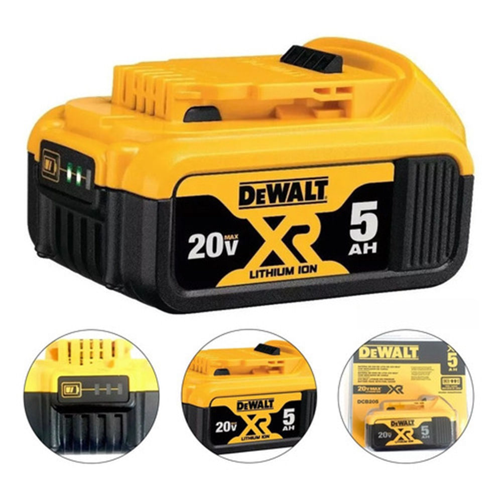 Bateria Dewalt 5ah Dcb205-b3 Max Xr Li-ion 20v 5 Ah