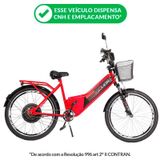 Bicicleta Eletrica Confort 800w Vermelha Duos Bikes