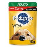 Ração Cachorro Pedigree Raças Médias E Grandes Carne Sachê 100g