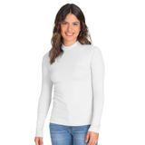 Blusa Manga Longa Feminina Canelada Select Branco Gg