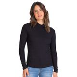 Blusa Manga Longa Feminina Canelada Select Preto Pp