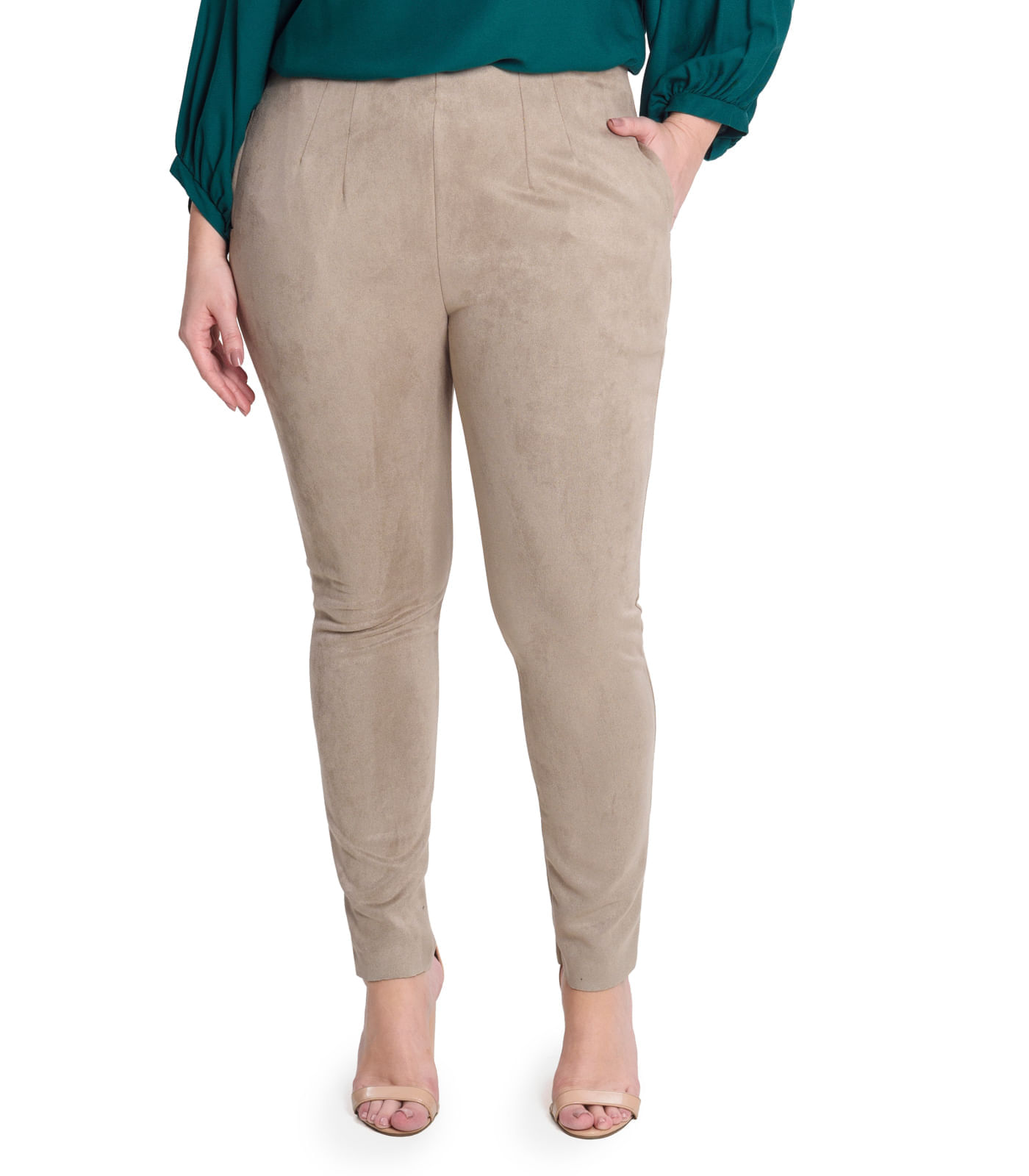 Legging Suede Super Soft Secret Glam Bege Plus G4