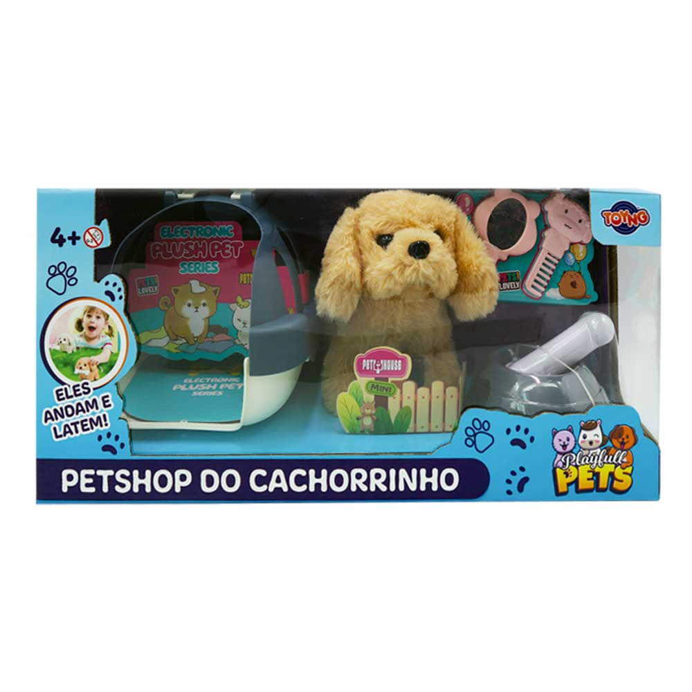 Pelucia Interativa Playfull Pets Petshop Do Cachorrinho Caramelo Toyng