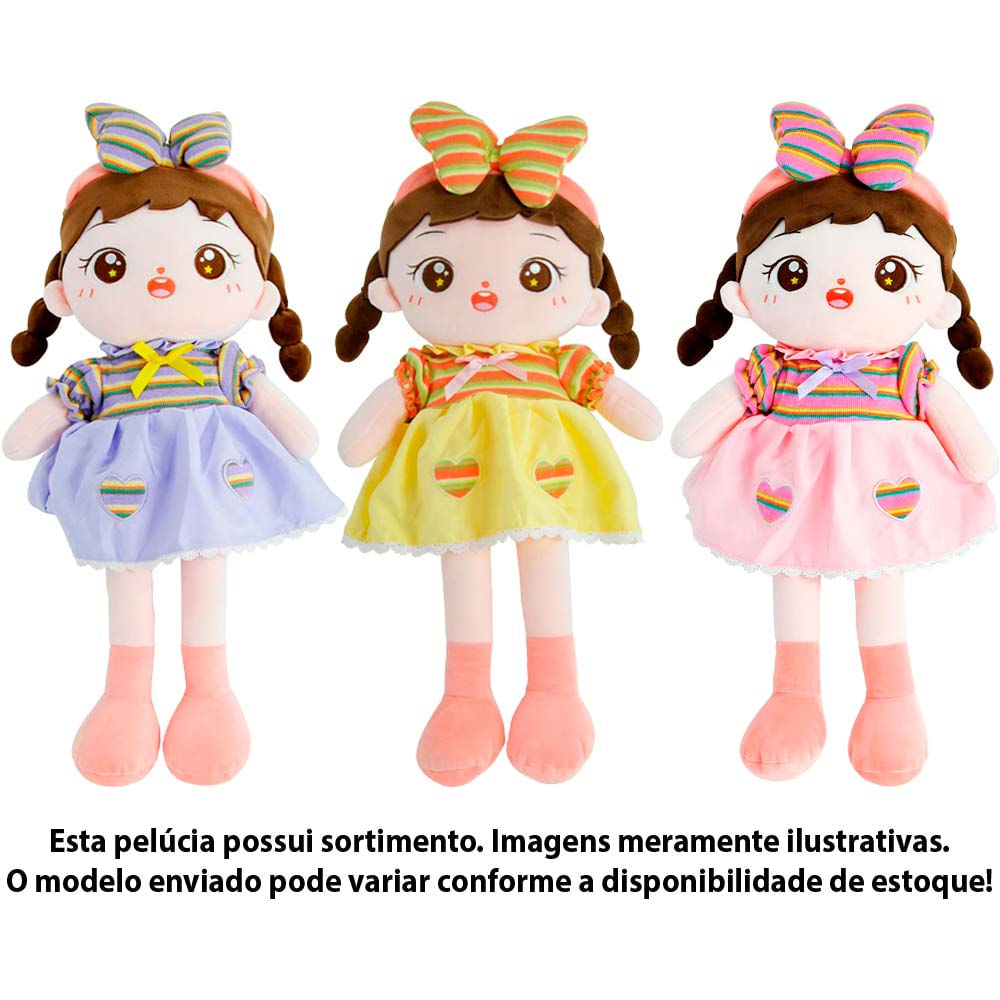 Pelucia Infantil Amigos Do Coracao Boneca Lili Sortido Dm Toys