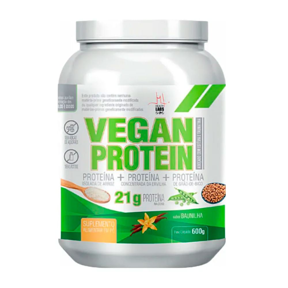 Vegan Protein Health Labs Sabor Baunilha 600g