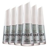 Kit Esmalte Risqué Glitter As Mil Purpurinas 8ml - 6 Unidades