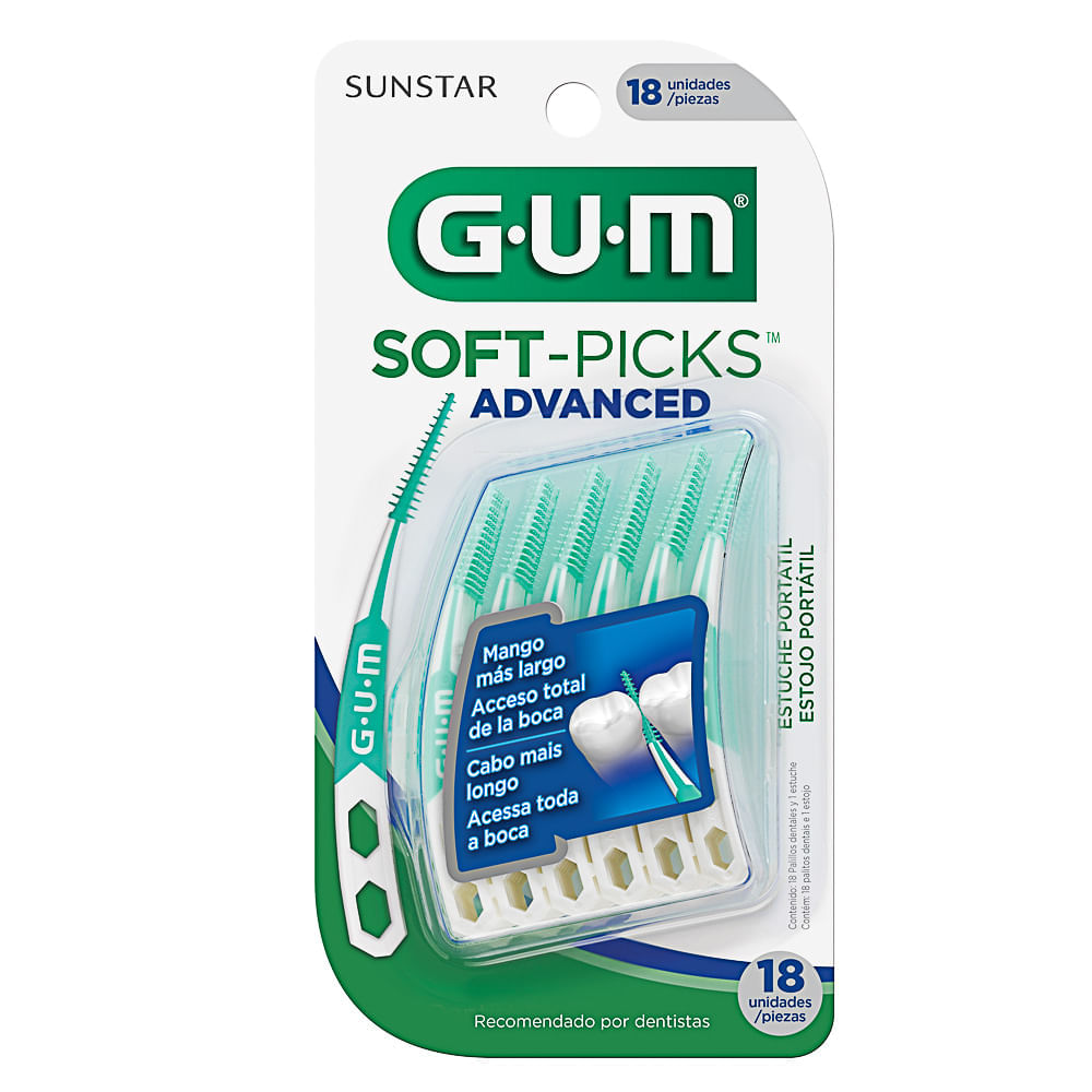 Escova Interdental Gum Soft-picks Advanced Com 18 Unidades