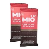 Kit 2 Chocolate Mió 70% Cacau Zero 60g