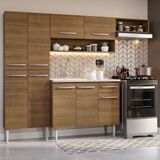 Armário De Cozinha Compacta 229cm Com Pia Rustic Emilly Madesa 12