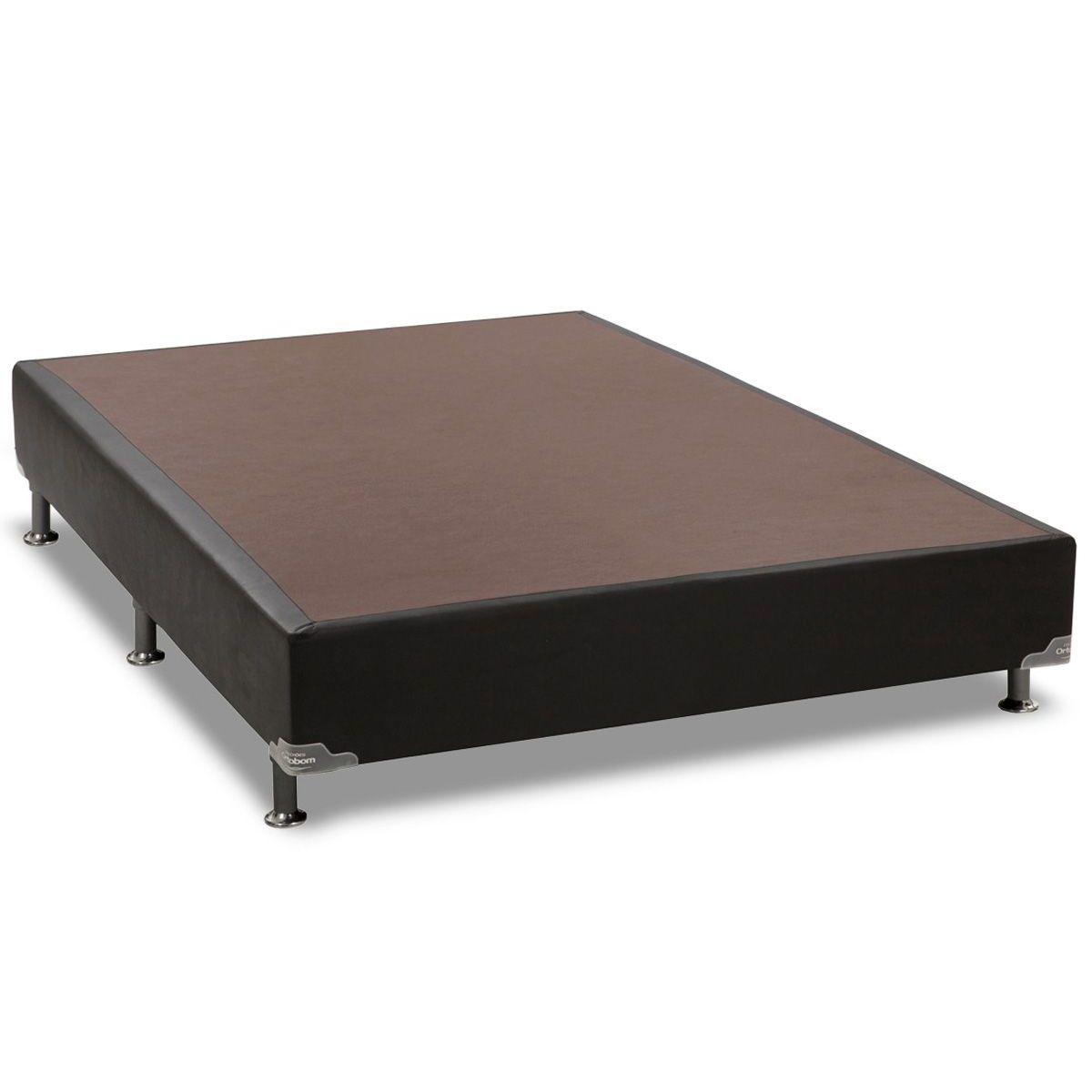Cama Box Base Casal Americana Courano Nero Black 138x188x23 Ortobom