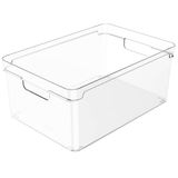 Caixa Organizadora Empilhável Transparente Cozinha Ou 30x20x13cm Brinquedos