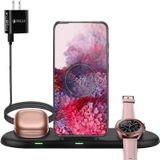 Lequiven 3 Em 1 Samsung Wireless Charging Station, Wireless Charger Dock Compatível Para Samsung Galaxy S21 S21 S20 Iphone 12 Pro Max, Galaxy Watch 3