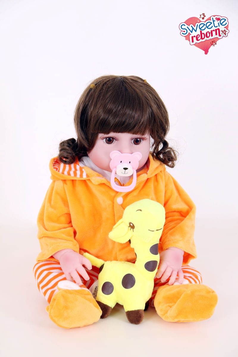 Bebe Reborn Girafinha Menina 100% Silicone 48cm - China Silicone and Baby  Toys price