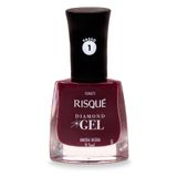 Esmalte Risqué Diamond Gel Cor Amora Negra 9,5ml