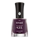 Esmalte Risqué Diamond Gel Cor Calda De Blueberry 9,5ml