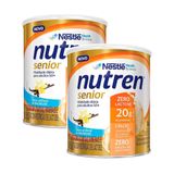 Kit 2 Nutren Senior Baunilha Zero Lactose 740g