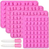 Moldes De Silicona Para Hacer Caramelos De Chocolate Y Frutas, Moldes De Gomitas, Silicona De Grado Alimenticio, 4 Unidades