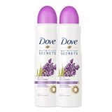 Kit 2 Desodorante Dove Nutritive Secrets Aerosol Antitranspirante Lavanda E Flores Brancas 150ml