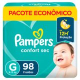 Fralda Pampers Confort Sec Tamanho G 98 Fraldas Descartáveis