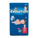 Fralda Evolution Tamanho G Pacote Jumbo 60 Fraldas Descartáveis