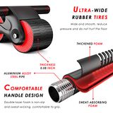 Roda Abdominal Rebote Automática, Rolo Ab Redondo Duplo